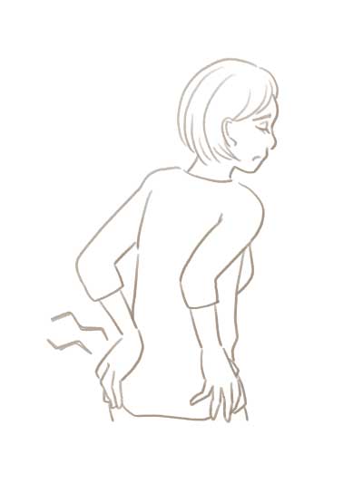 骨盤の歪み・腰痛イラスト