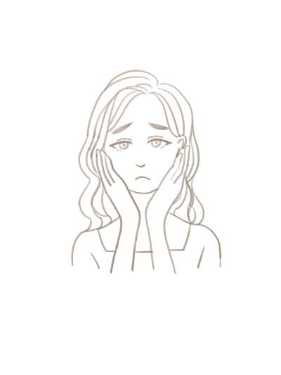 お顔全体のむくみ感イラスト