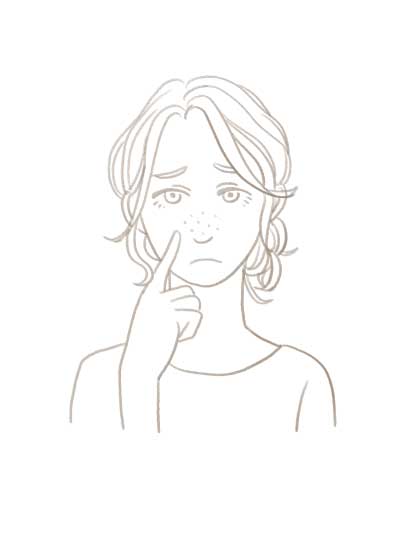 毛穴が気になるイラスト